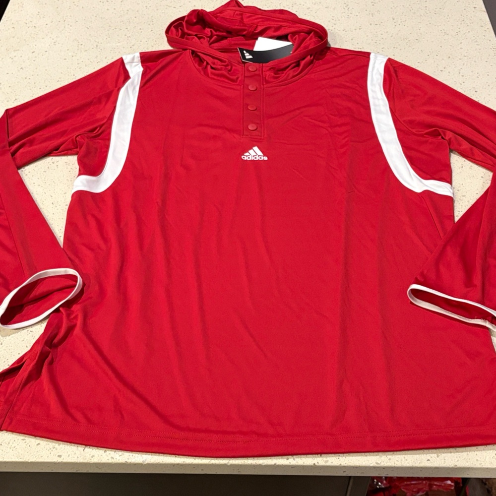 Adidas Icon Pulse Shooter Hooded Sweatshirt Gray Basketball Hoodie Shirt XL